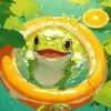 Cool Frog Chilling Diamond Painting