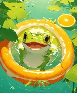 Cool Frog Chilling Diamond Painting