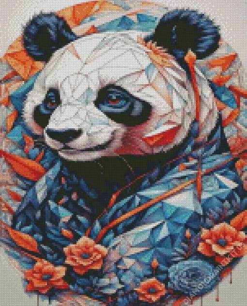 Cool Geometric Panda Diamond Painting