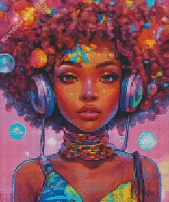 Cool Girl Afro Diamond Painting