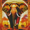 Cool Golden Elephant Diamond Painting