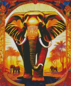 Cool Golden Elephant Diamond Painting