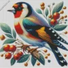 Cool Goldfinch Bird Diamond Painting