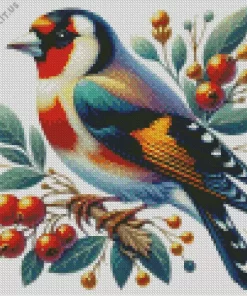 Cool Goldfinch Bird Diamond Painting