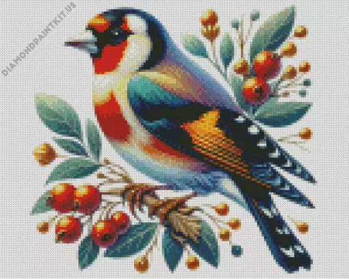 Cool Goldfinch Bird Diamond Painting