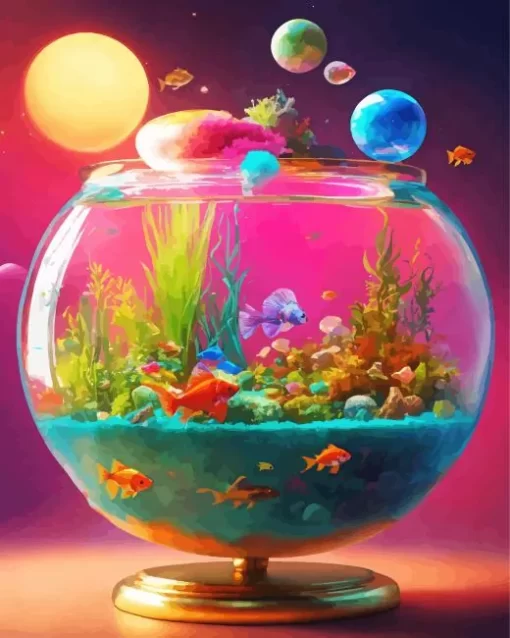 Fantasy Fish Tank Art Diamond Painting