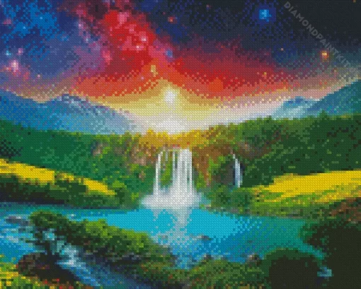 Fantasy Galaxy Landscape Diamond Painting