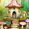 Fantasy Mushroom House Diamond Painting