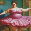 Fat Ballerina Girl Diamond Painting