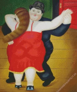 Fat Couple Dancing Diamond Painting