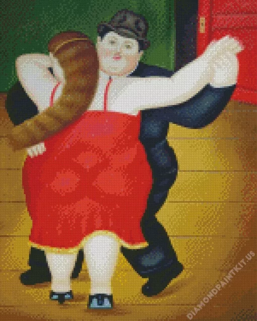 Fat Couple Dancing Diamond Painting