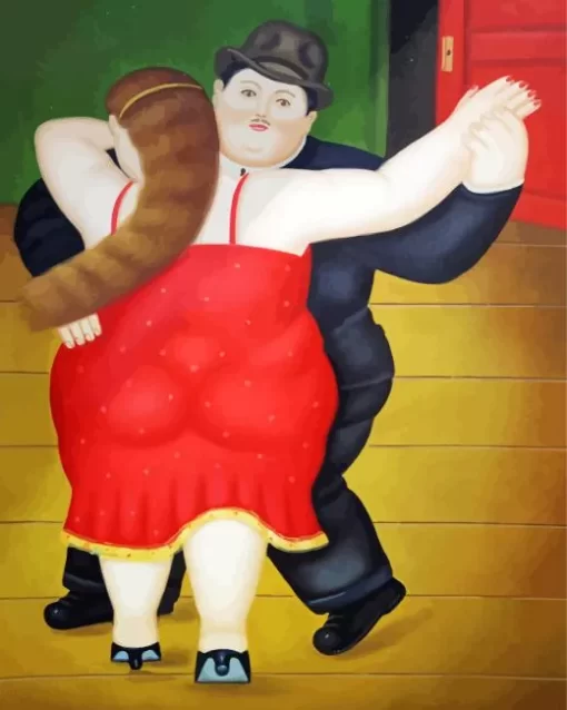 Fat Couple Dancing Diamond Painting