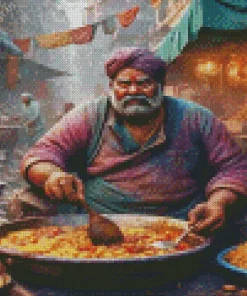 Fat Indian Chef Diamond Painting