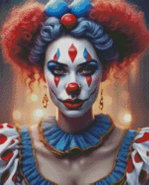 Female Clown Art Diamond Painting