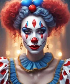 Female Clown Art Diamond Painting