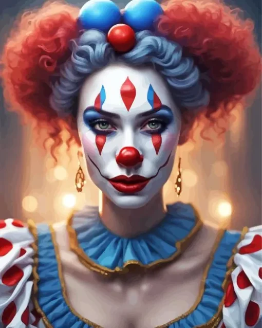 Female Clown Art Diamond Painting