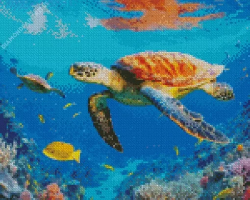 Fish And Turtle Diamond Painting