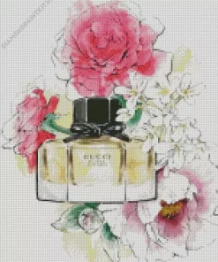 Floral Gucci Perfume Diamond Painting