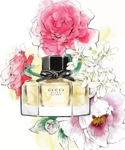 Floral Gucci Perfume Diamond Painting