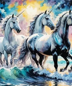 Galaxy Unicorns Diamond Painting