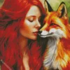 Girl And Fox Diamond Painting