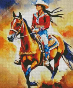 Girl And Horse Art Diamond Painting