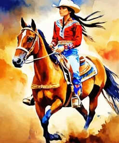 Girl And Horse Art Diamond Painting