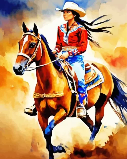 Girl And Horse Art Diamond Painting