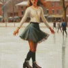 Girl Ice Skating Diamond Painting