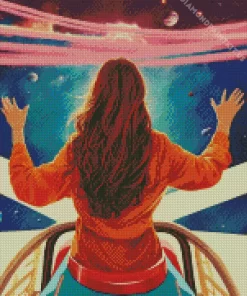 Girl In Space Art Diamond Painting