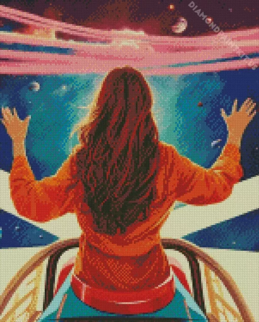 Girl In Space Art Diamond Painting