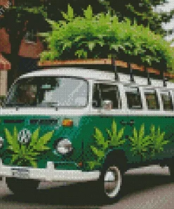 Green Volkswagen Diamond Painting