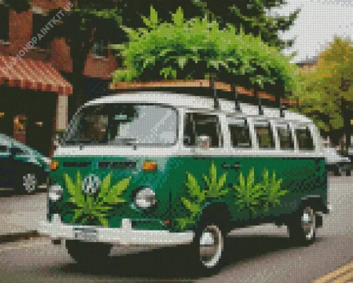 Green Volkswagen Diamond Painting