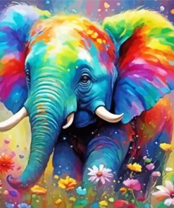 Little Colorful Elephant Diamond Painting