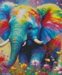 Little Colorful Elephant Diamond Painting