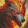 Mad Fire Fantasy Wolf Diamond Painting