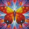 Orange Geometric Butterfly Art Diamond Painting