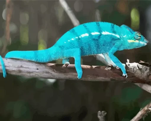 Panther Chameleon Diamond Painting