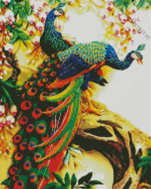 Peacock Couple Diamond Painting