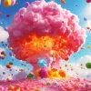 Pink Cloud Explosion Diamond Painting