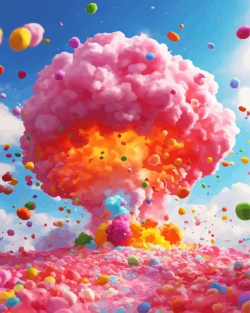 Pink Cloud Explosion Diamond Painting