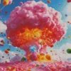 Pink Cloud Explosion Diamond Painting