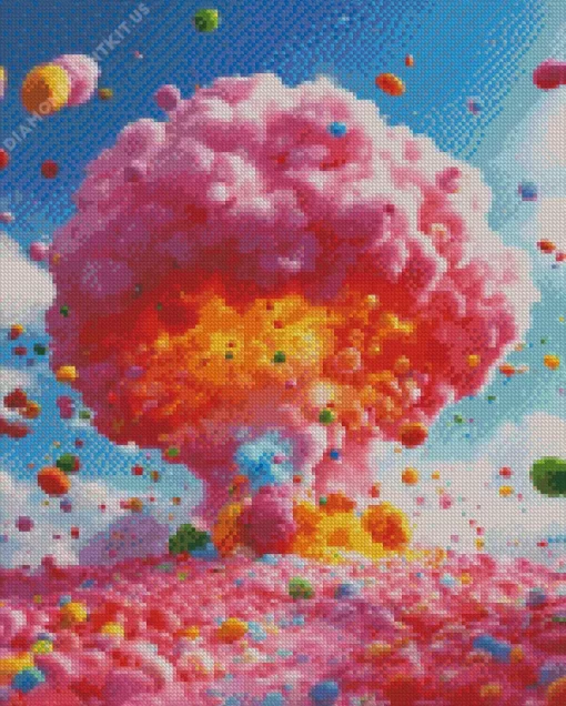 Pink Cloud Explosion Diamond Painting