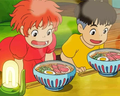 Ponyo and Sosuke Diamond Painting