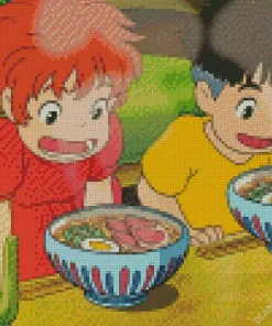 Ponyo and Sosuke Diamond Painting