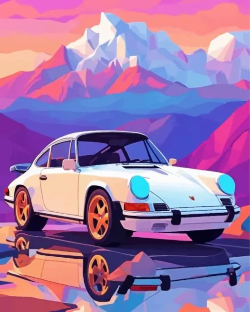 Porsche Illustration Diamond Painting