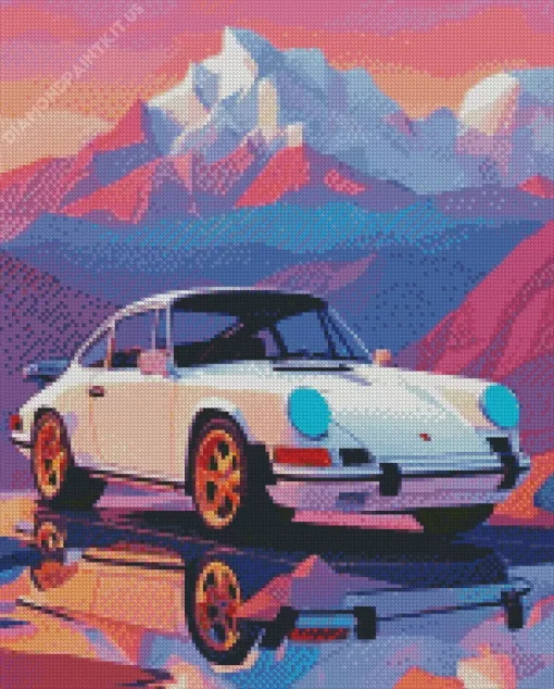 Porsche Illustration Diamond Painting