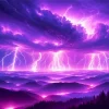 Purple Lightning Diamond Painting