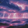 Purple Lightning Diamond Painting