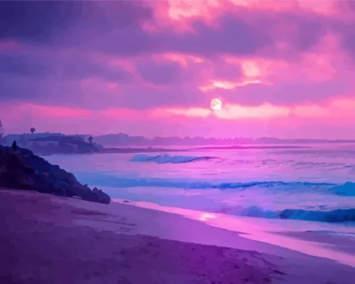 Purple Sunset Diamond Painting